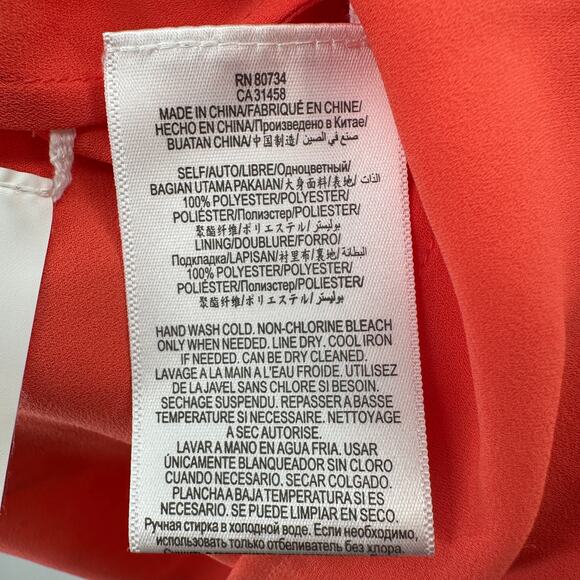 BCBGMAZRIA Maxi Dress WMNS 6 Jesse Ambrosia Red Orange Strapless High Low Gown - Picture 14 of 14